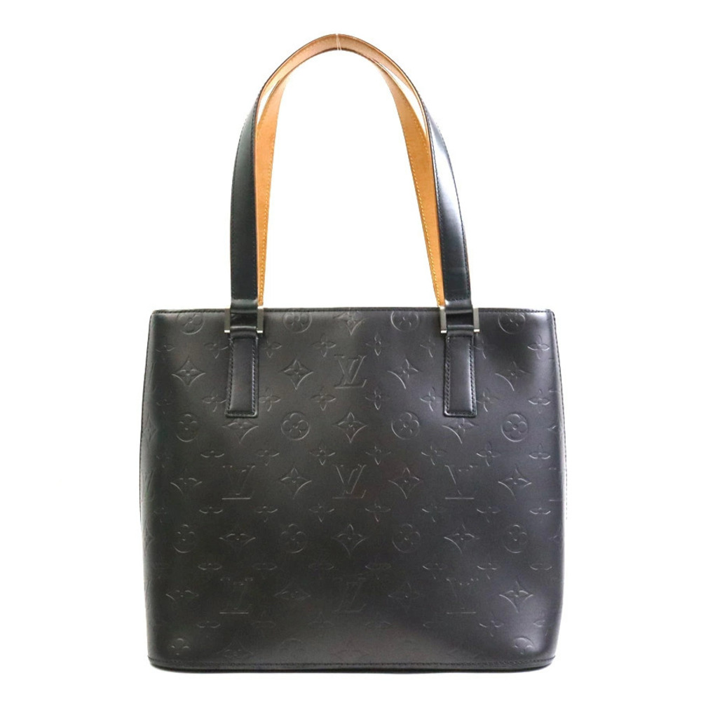 Louis Vuitton Stockton Monogram Matte Shoulder Bag Gray Black